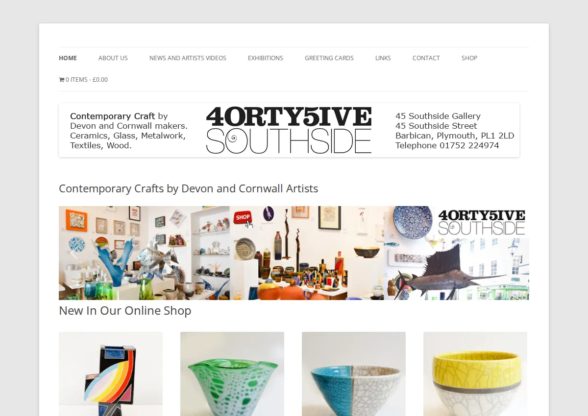 Store homepage
