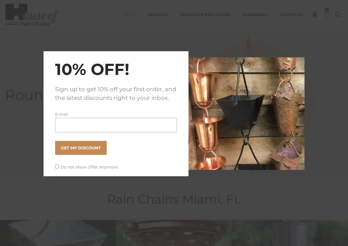 Store homepage