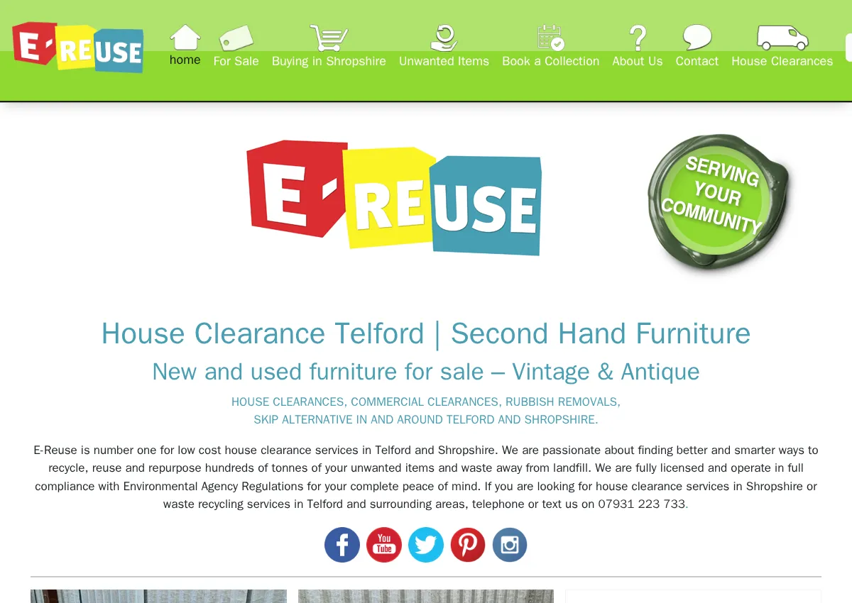Store homepage