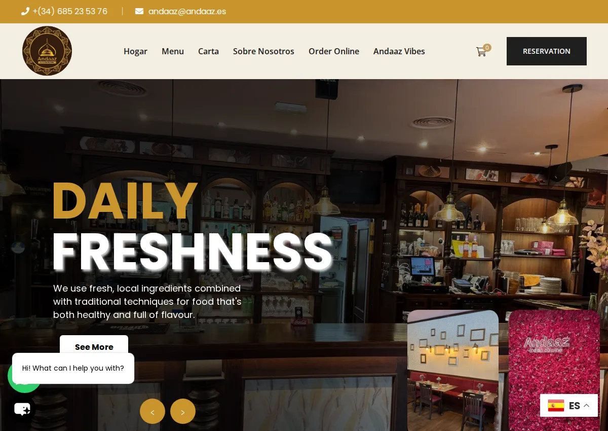 Store homepage