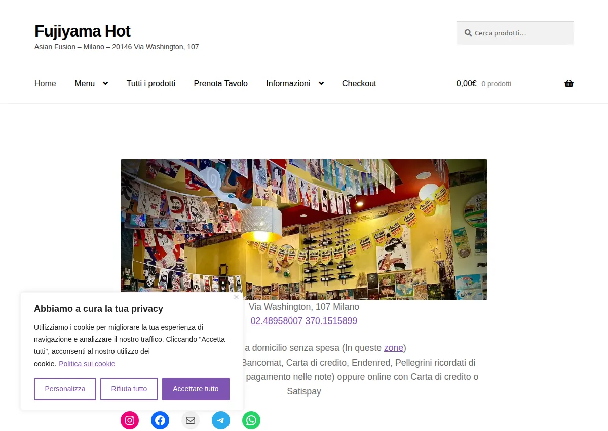 Store homepage