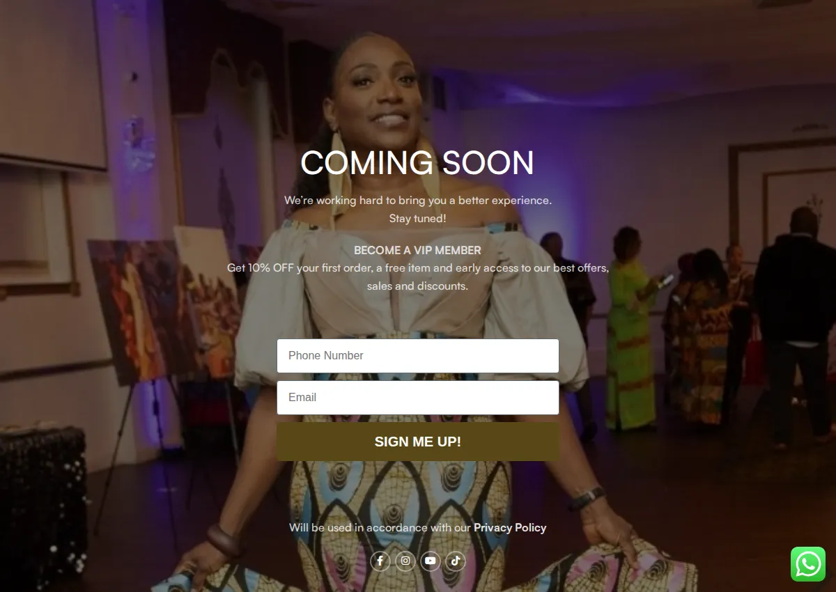Store homepage