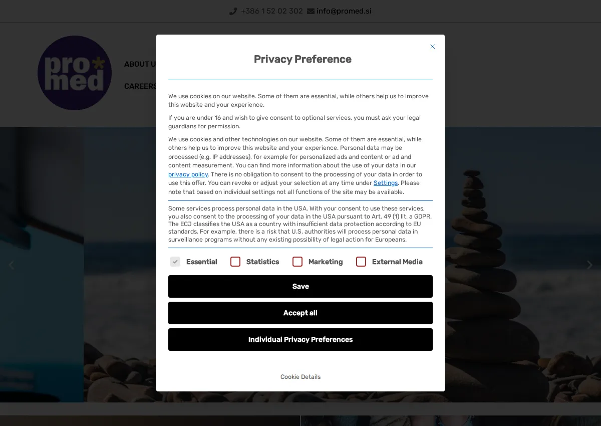 Store homepage