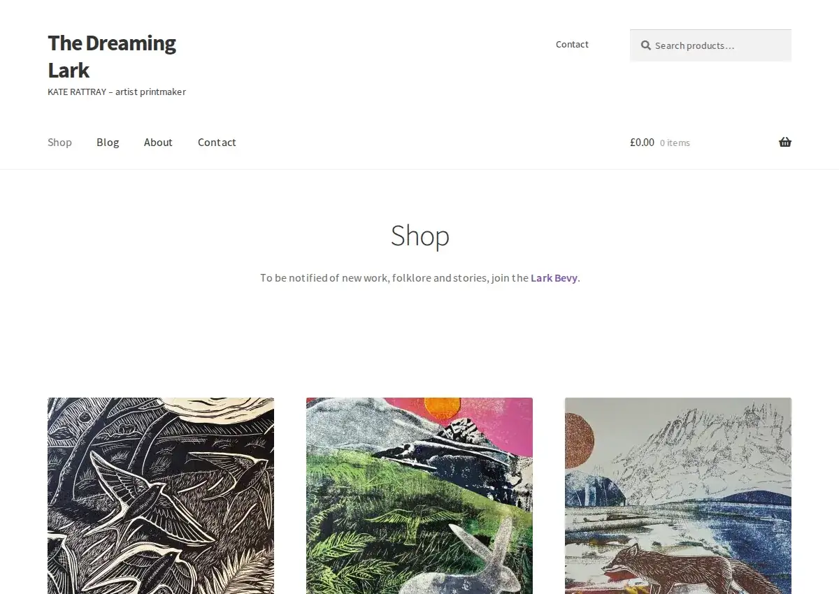 Store homepage