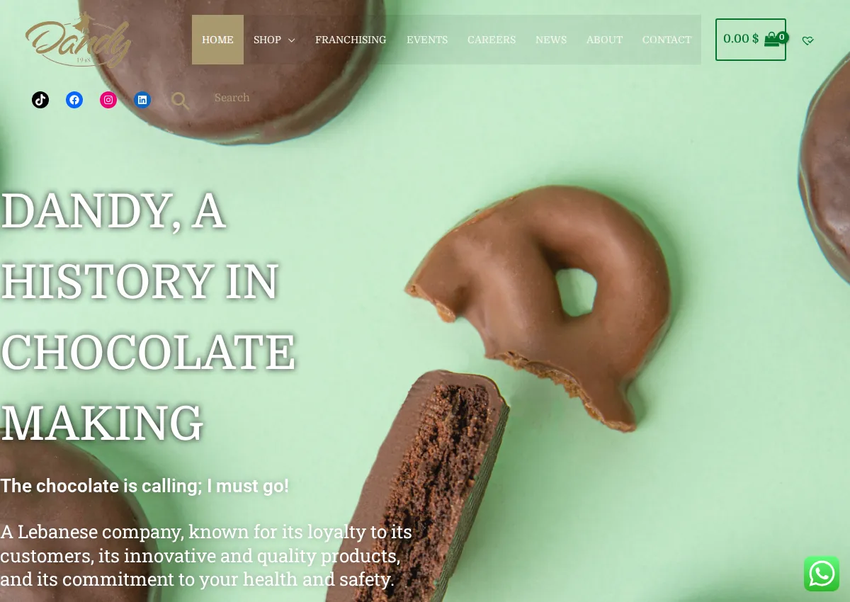 Store homepage
