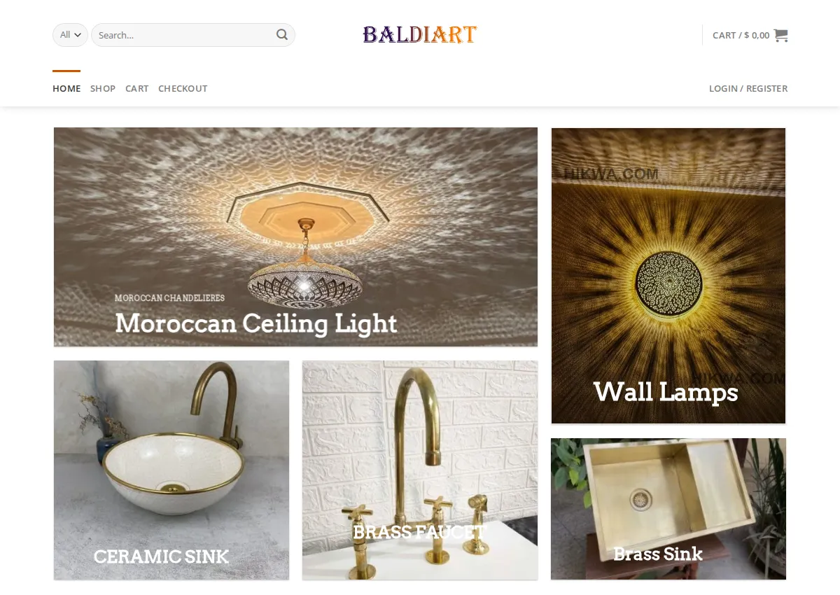 Store homepage