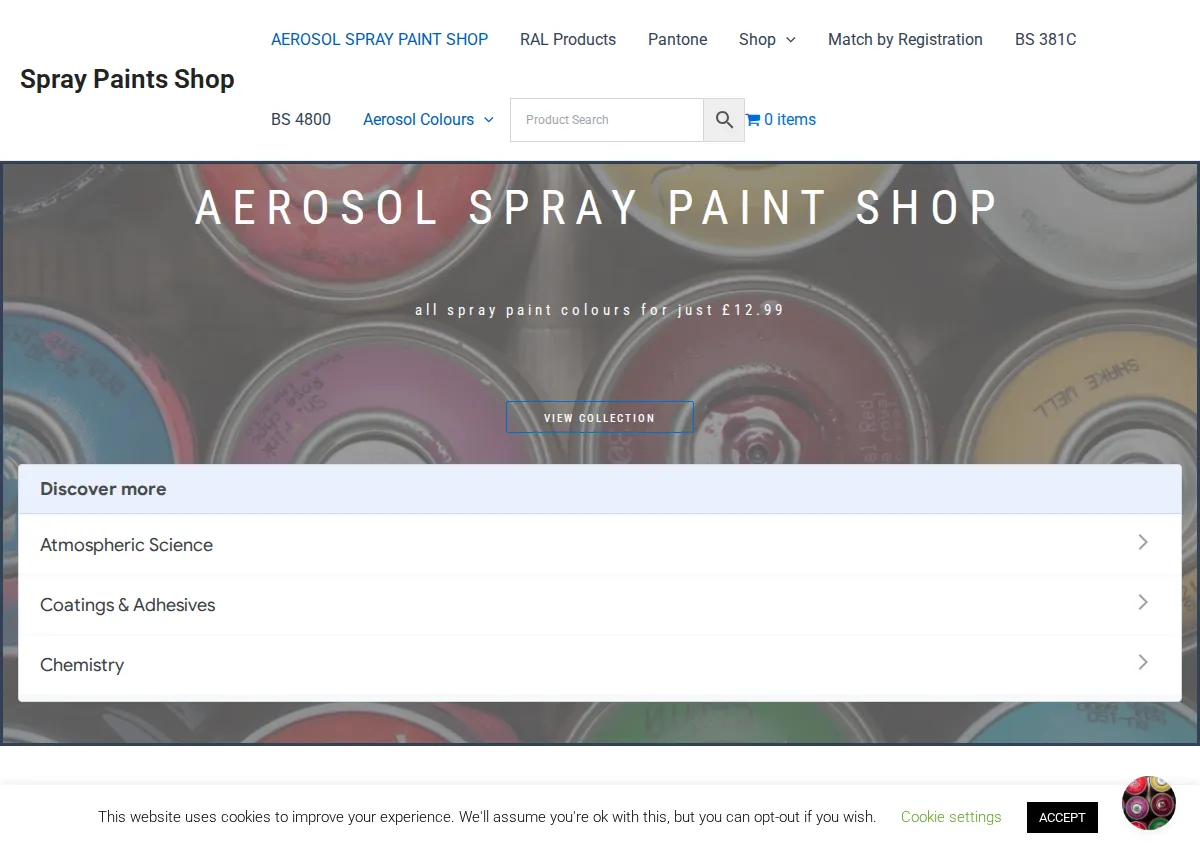 Store homepage