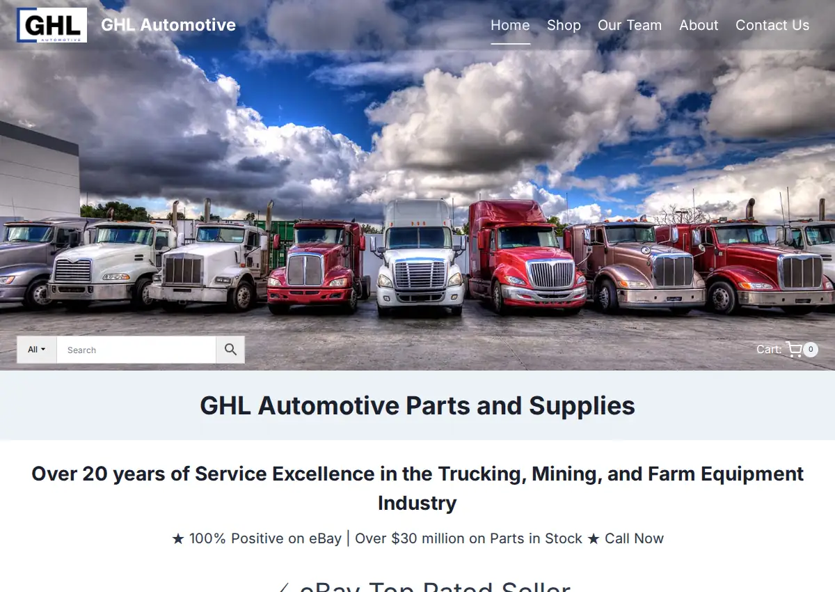 Store homepage
