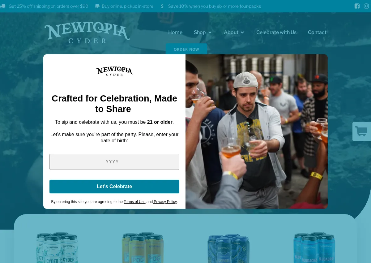 Store homepage