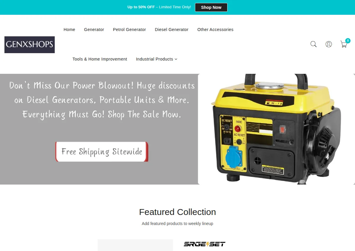 Store homepage