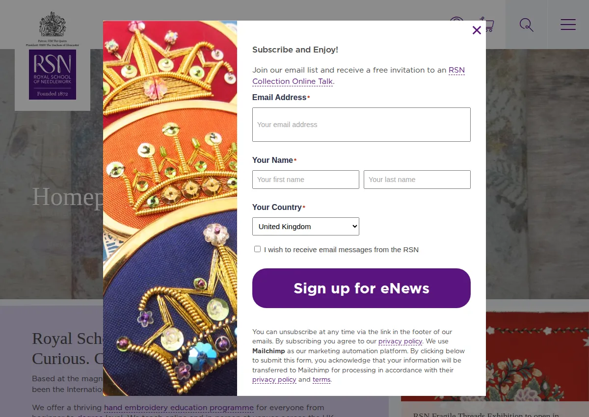 Store homepage