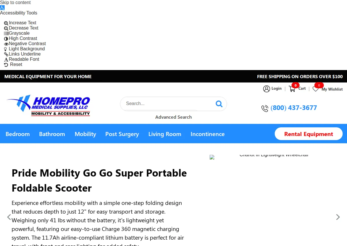 Store homepage
