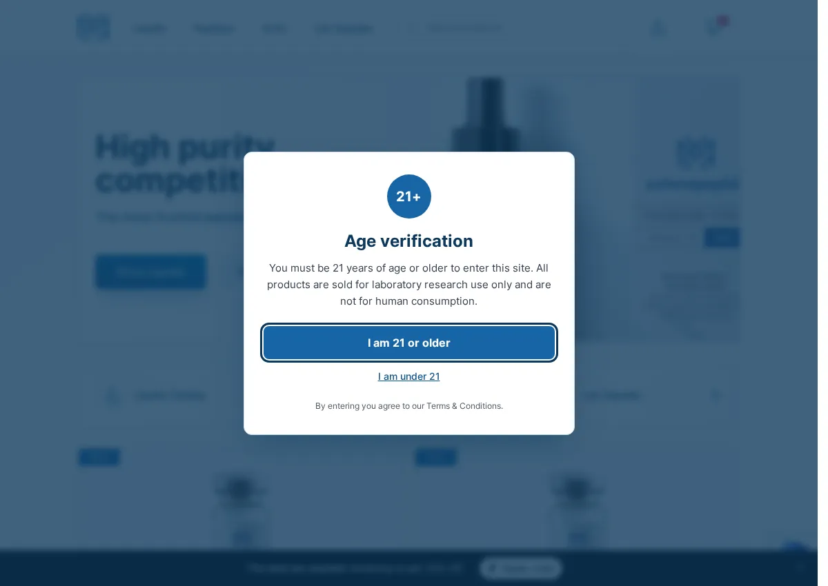 Store homepage