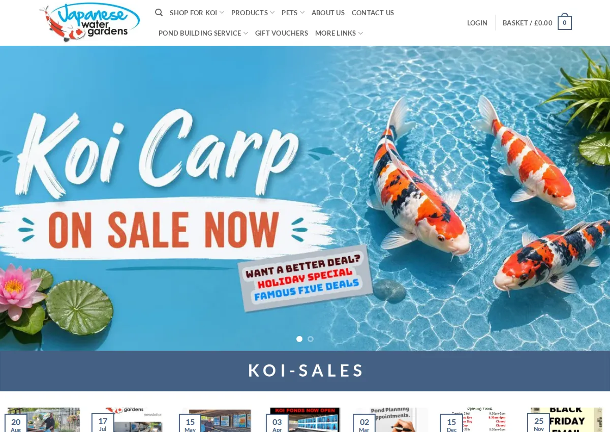 Store homepage
