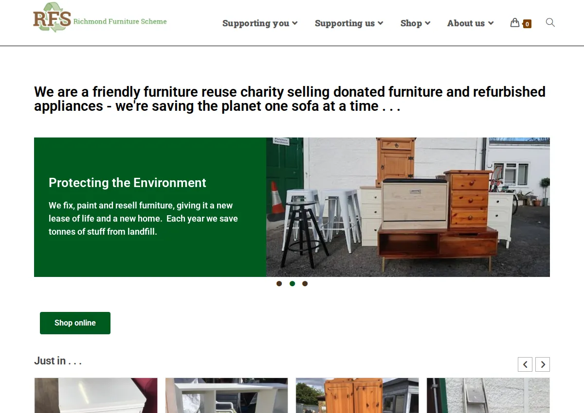 Store homepage