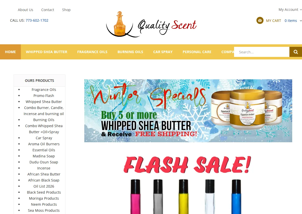 Store homepage