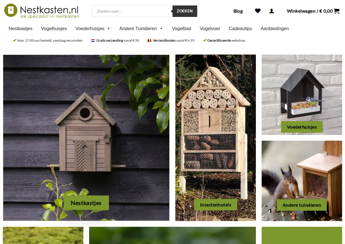 Store homepage