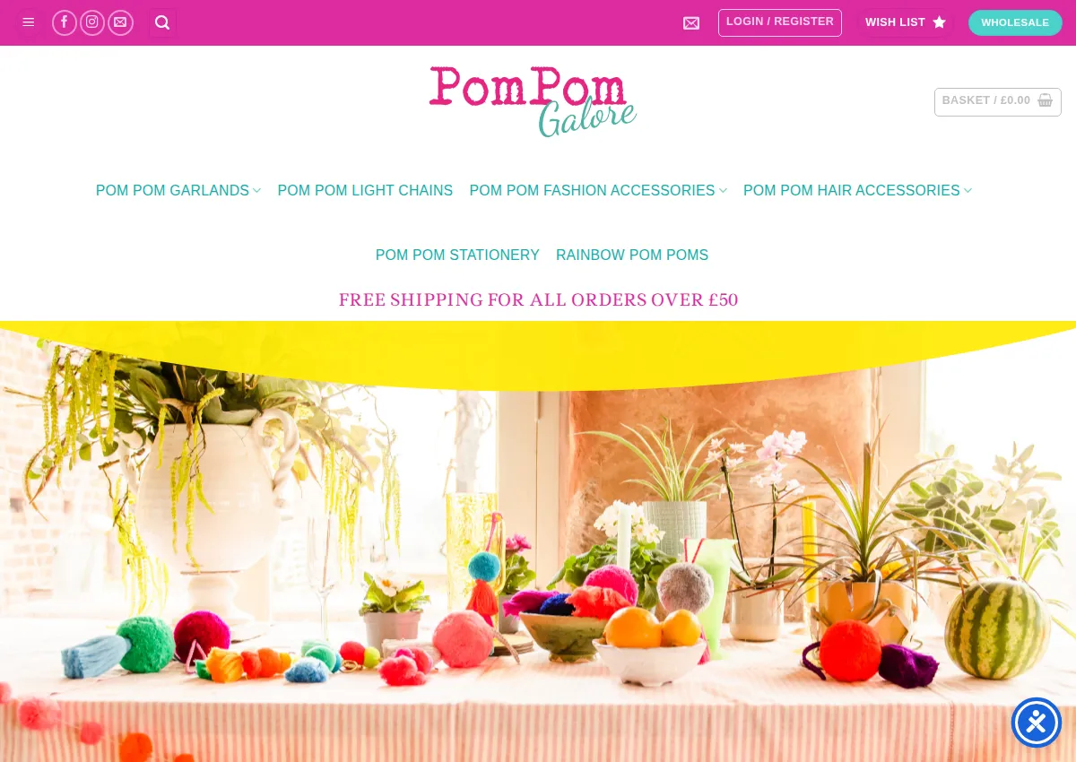 Store homepage