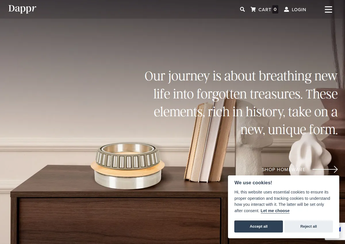 Store homepage