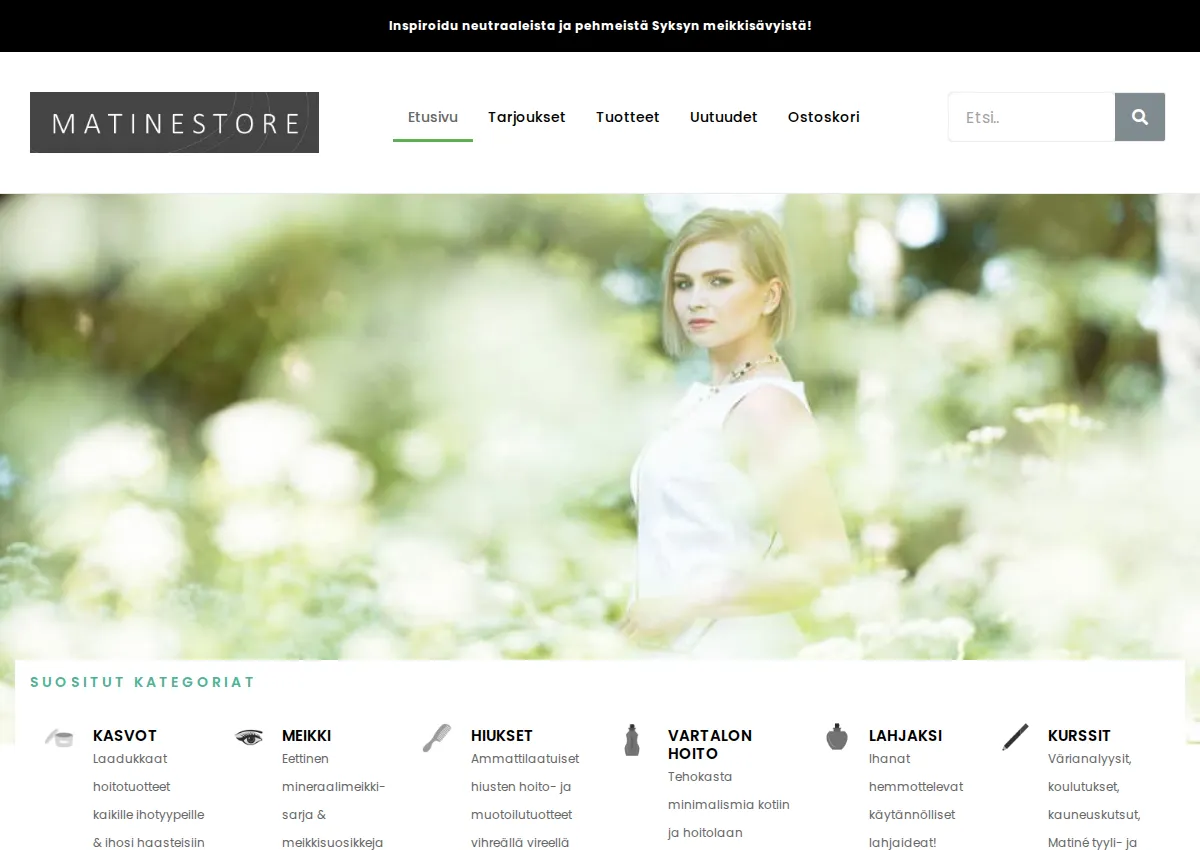 Store homepage