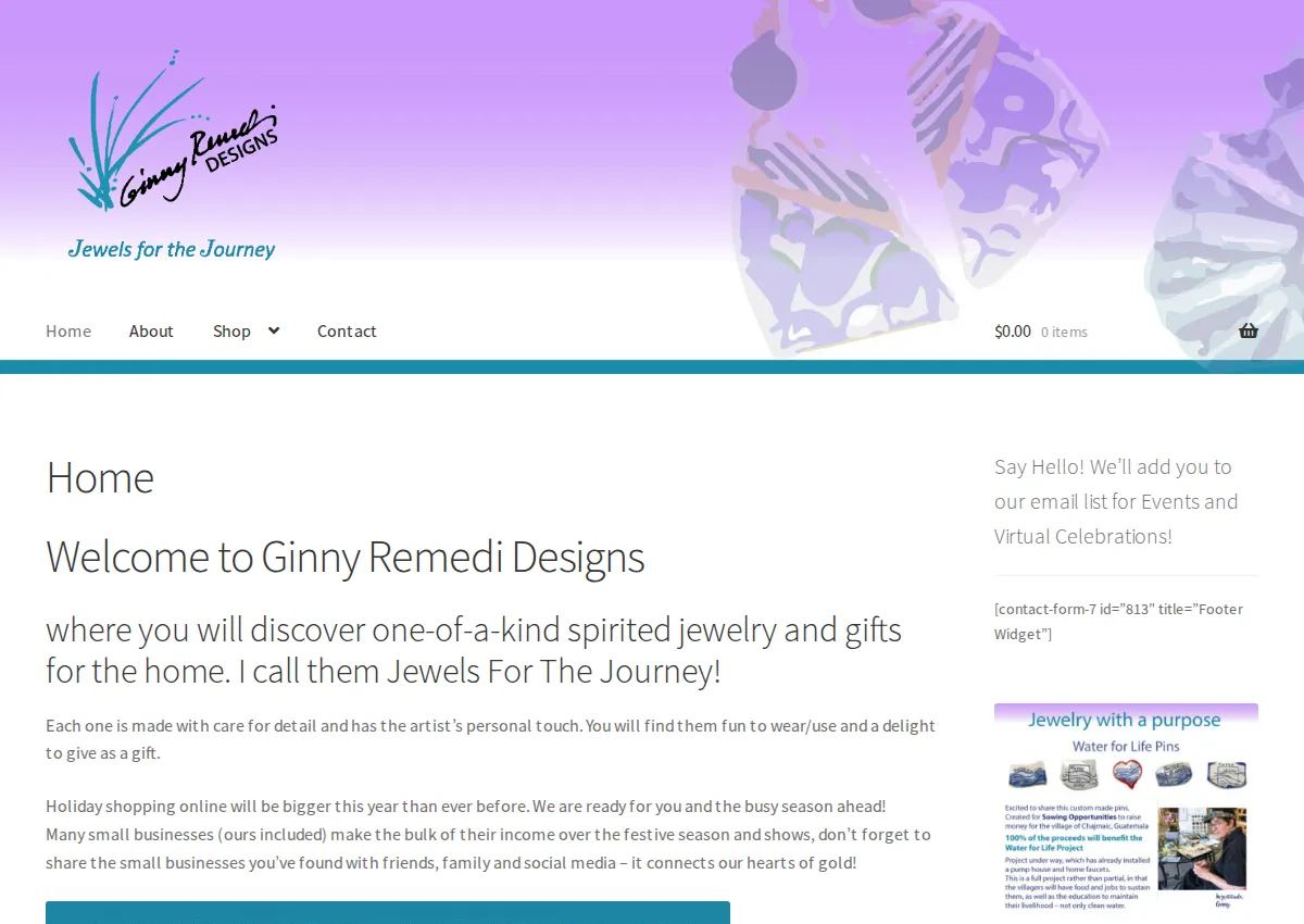 Store homepage