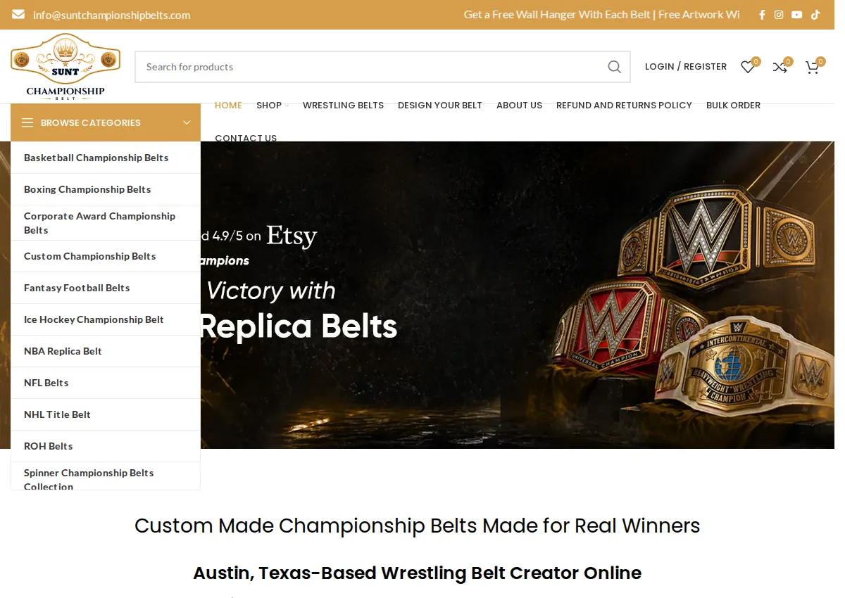 Store homepage