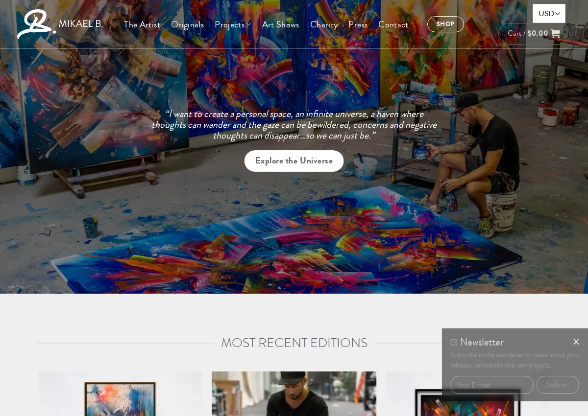 Store homepage