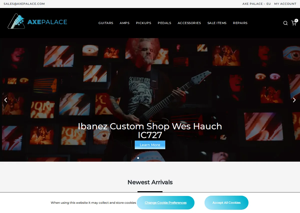 Store homepage