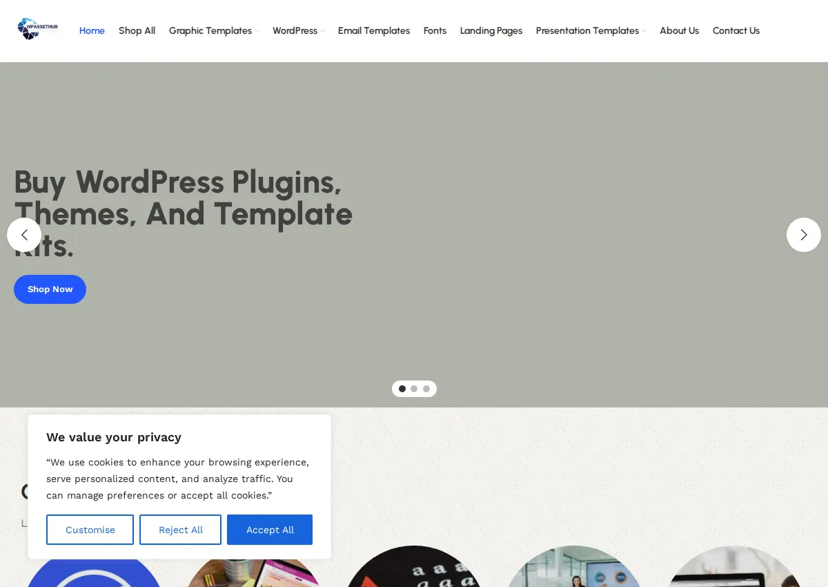 Store homepage
