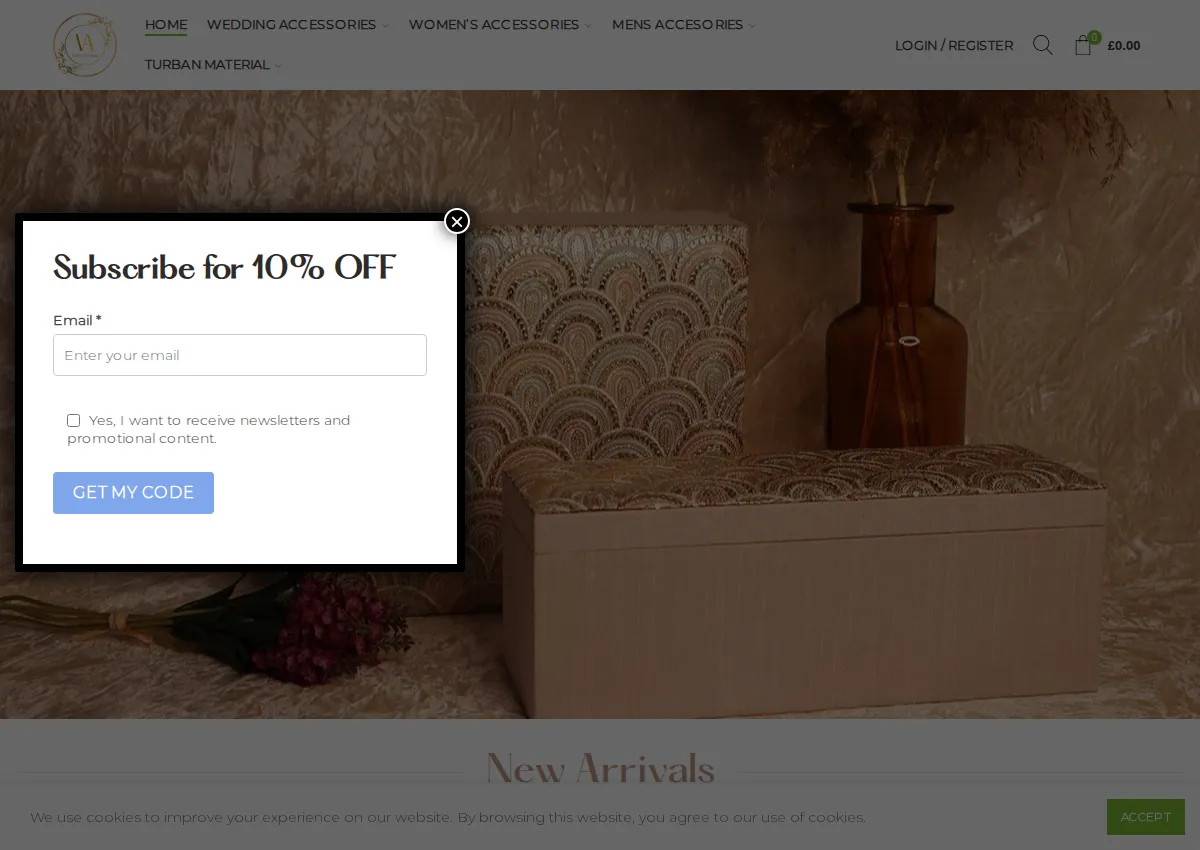 Store homepage