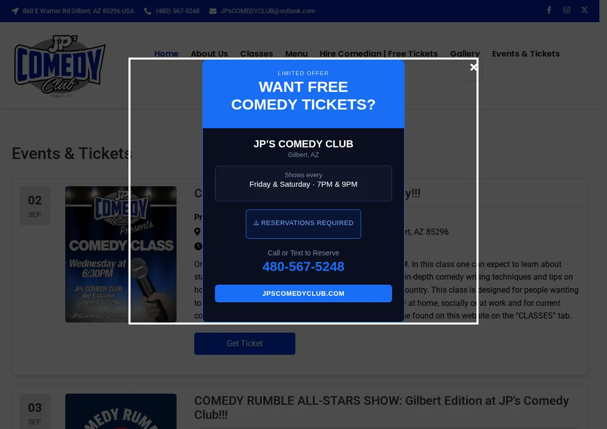 Store homepage