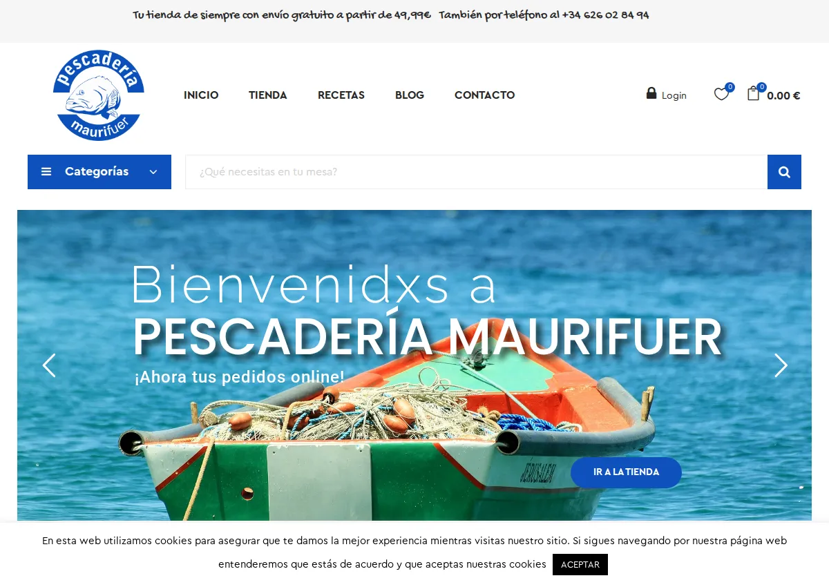 Store homepage