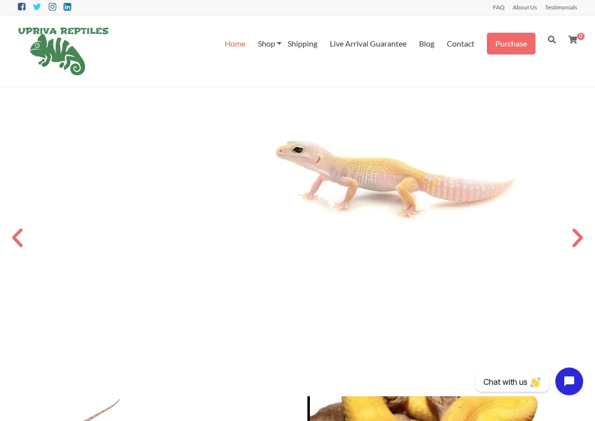Store homepage
