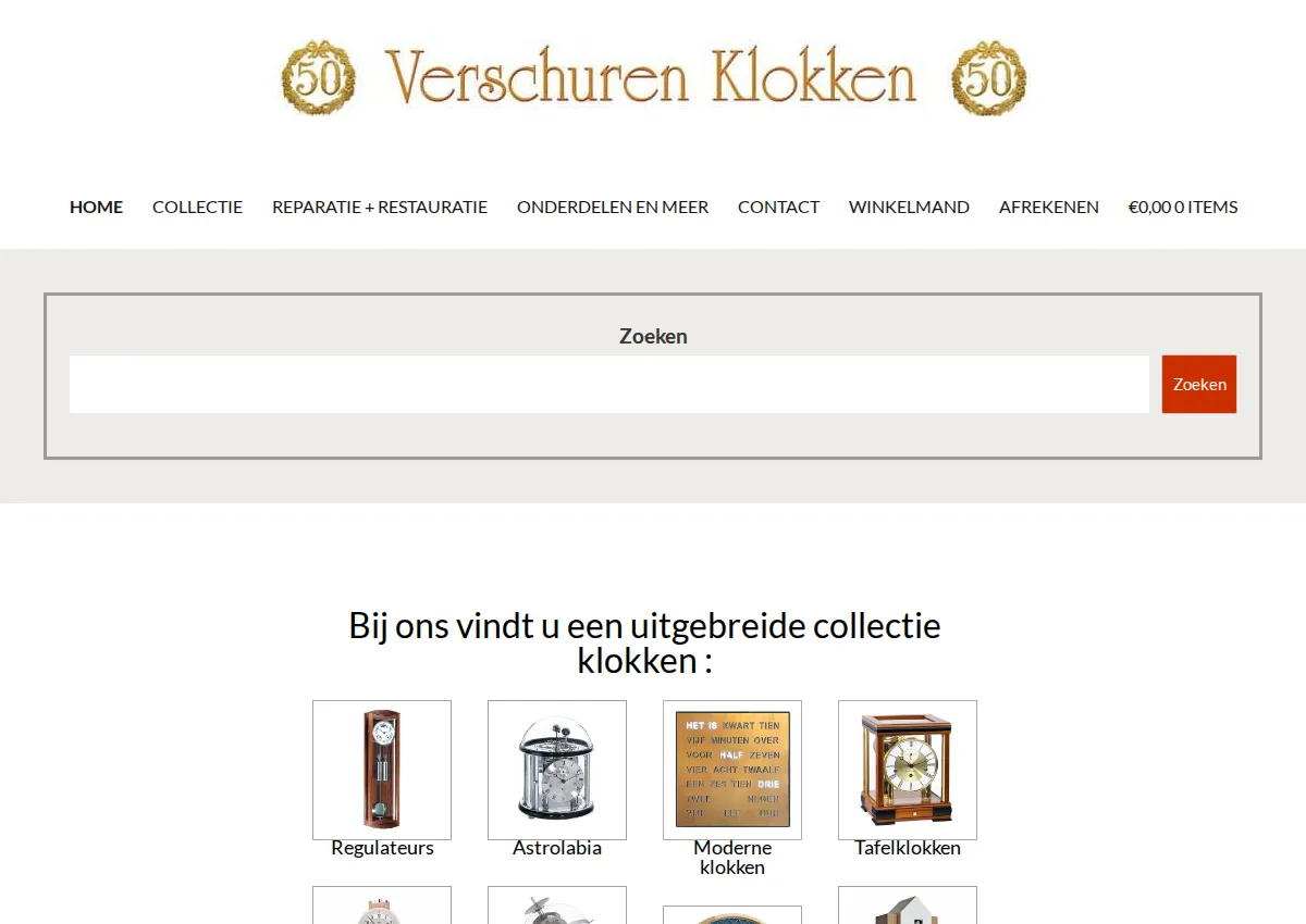 Store homepage
