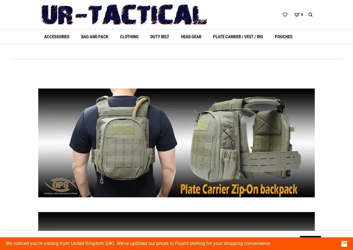 Store homepage