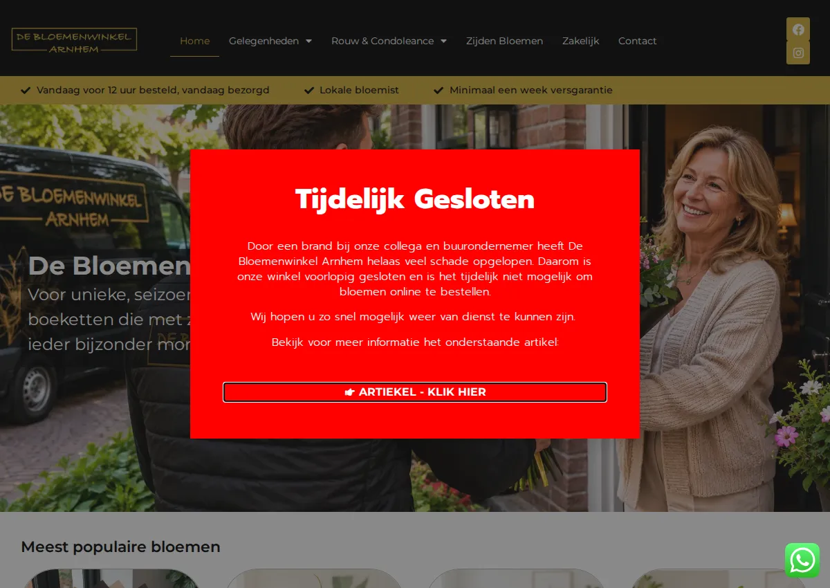 Store homepage