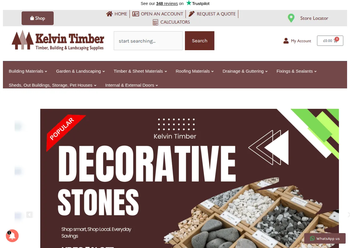 Store homepage