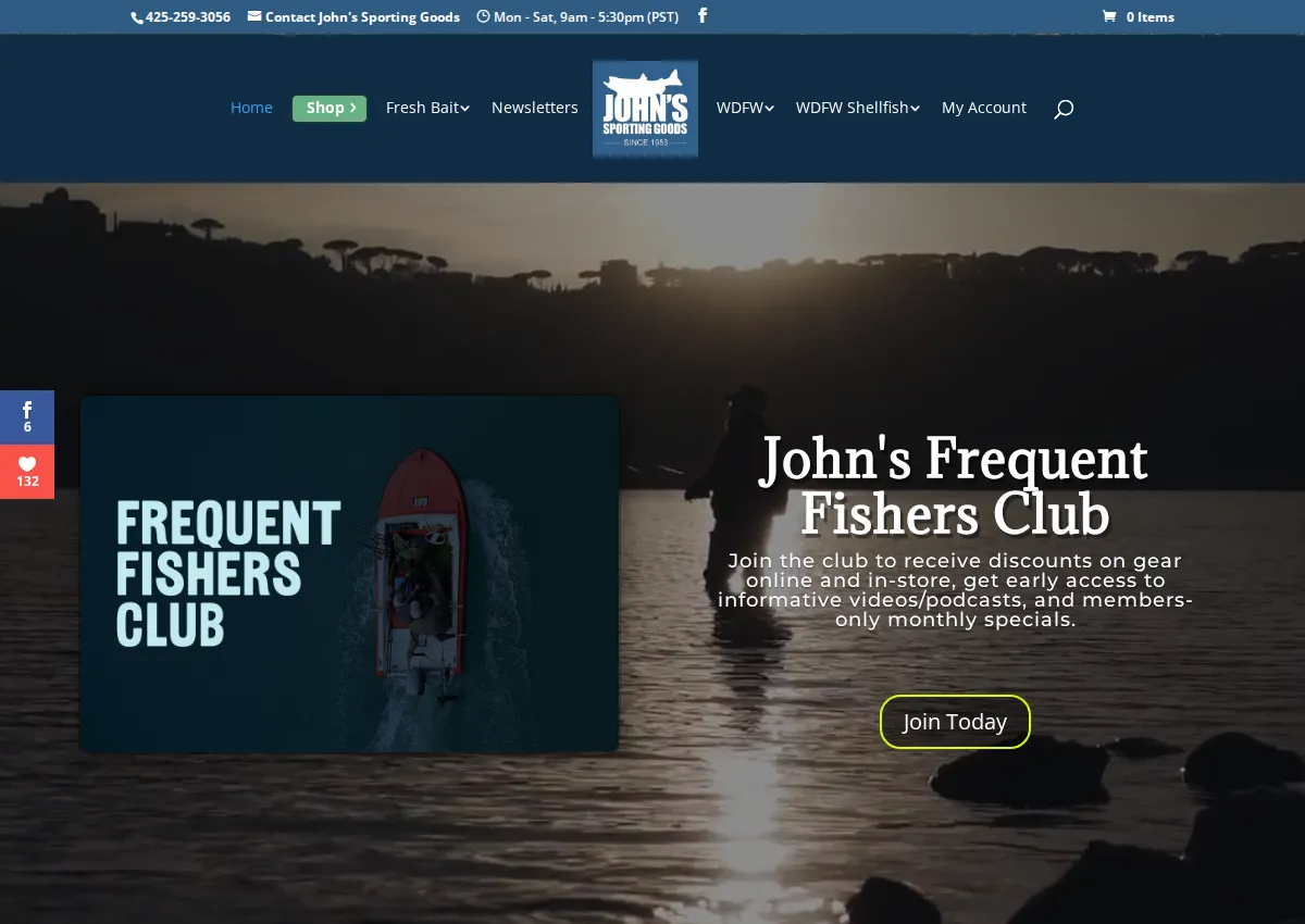 Store homepage