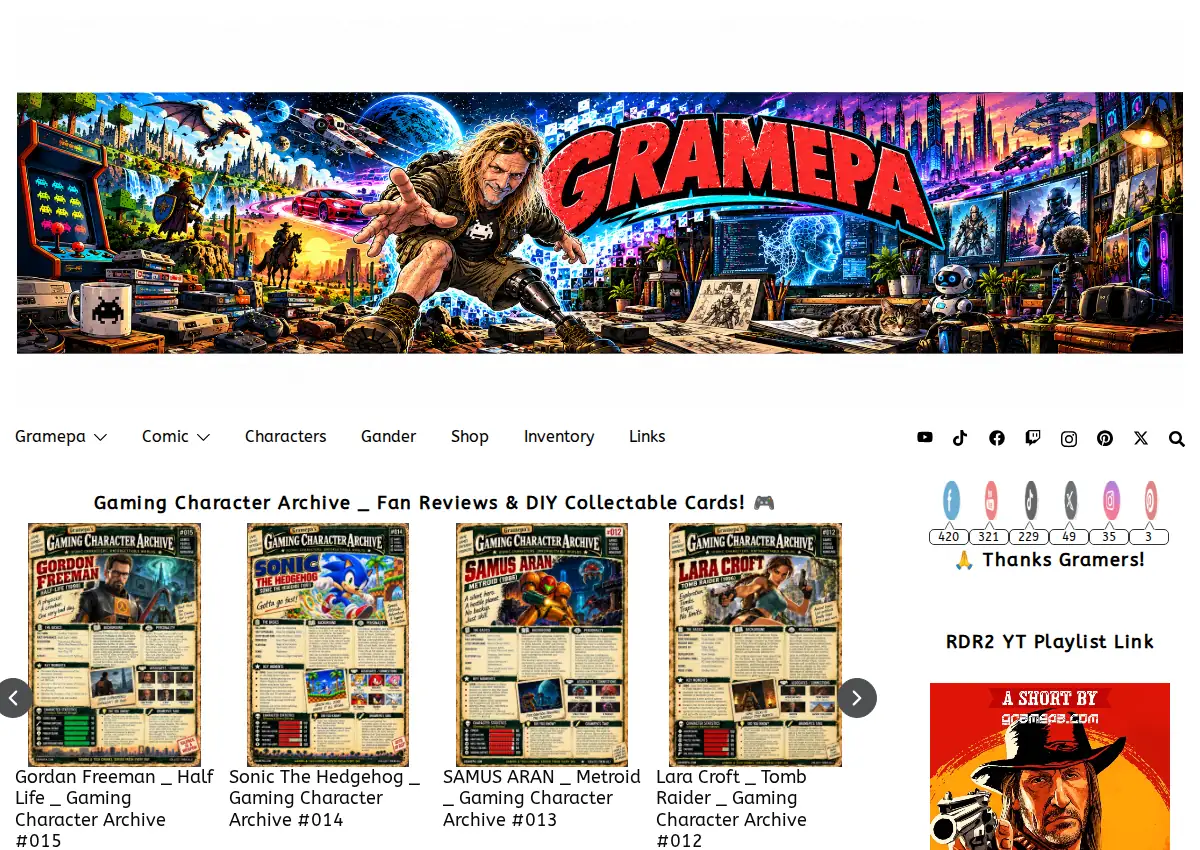 Store homepage