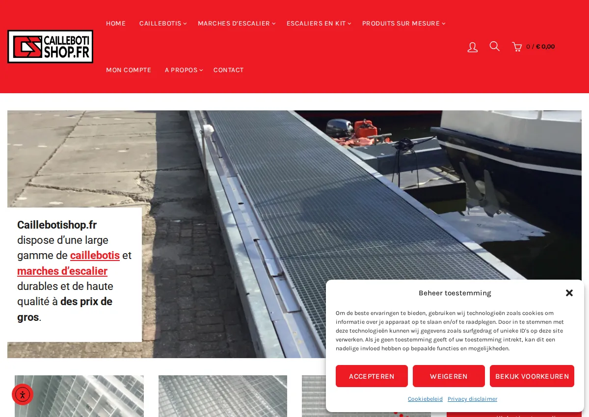 Store homepage