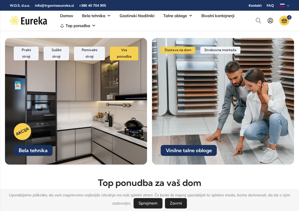 Store homepage