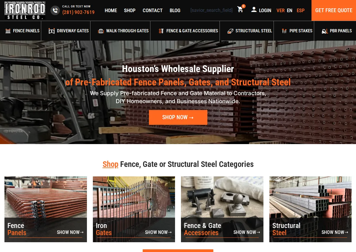 Store homepage