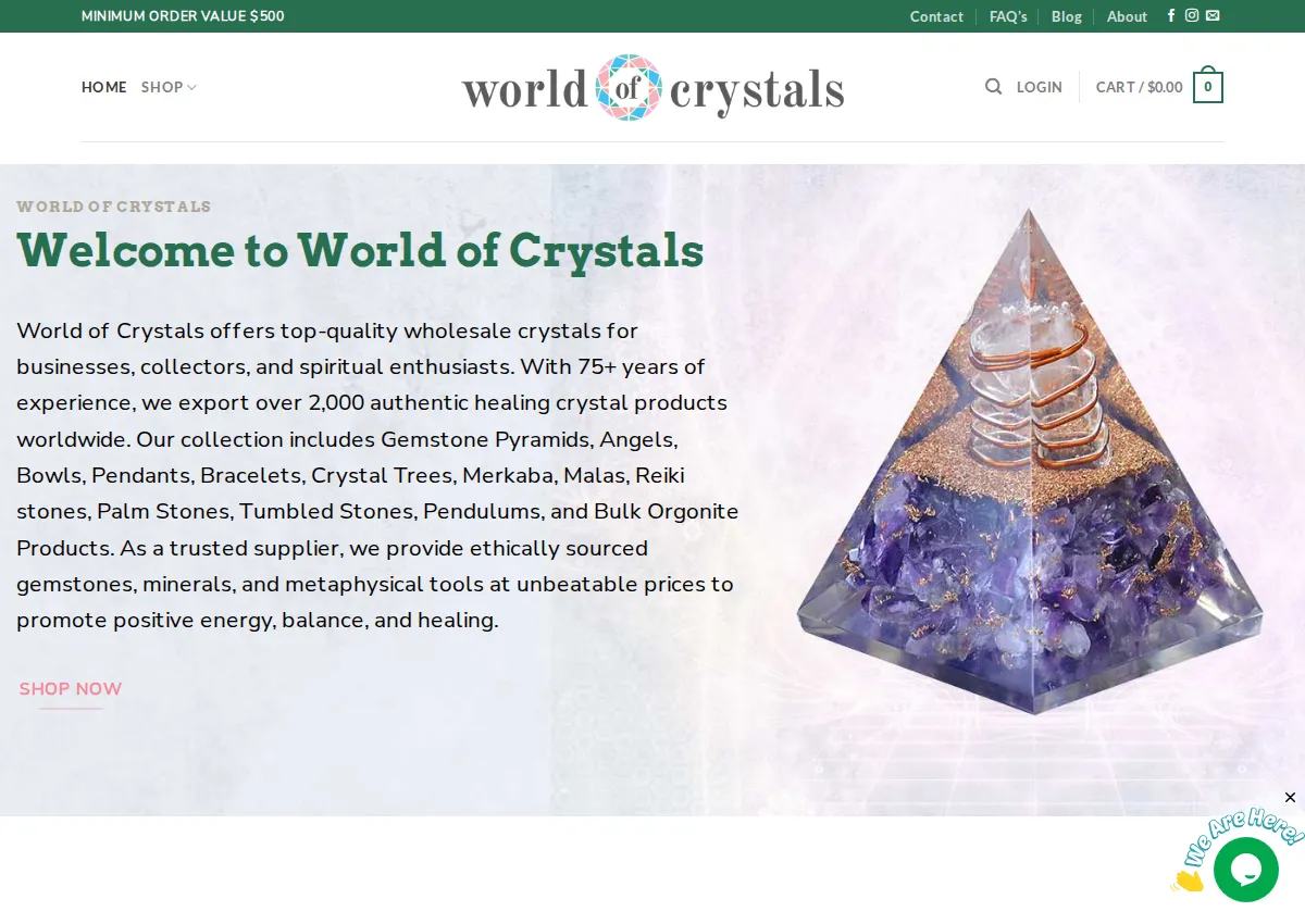 Store homepage