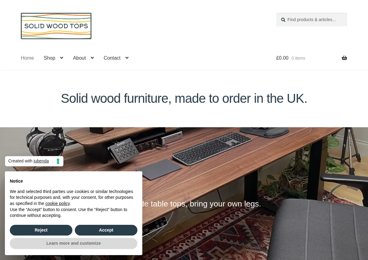 Store homepage
