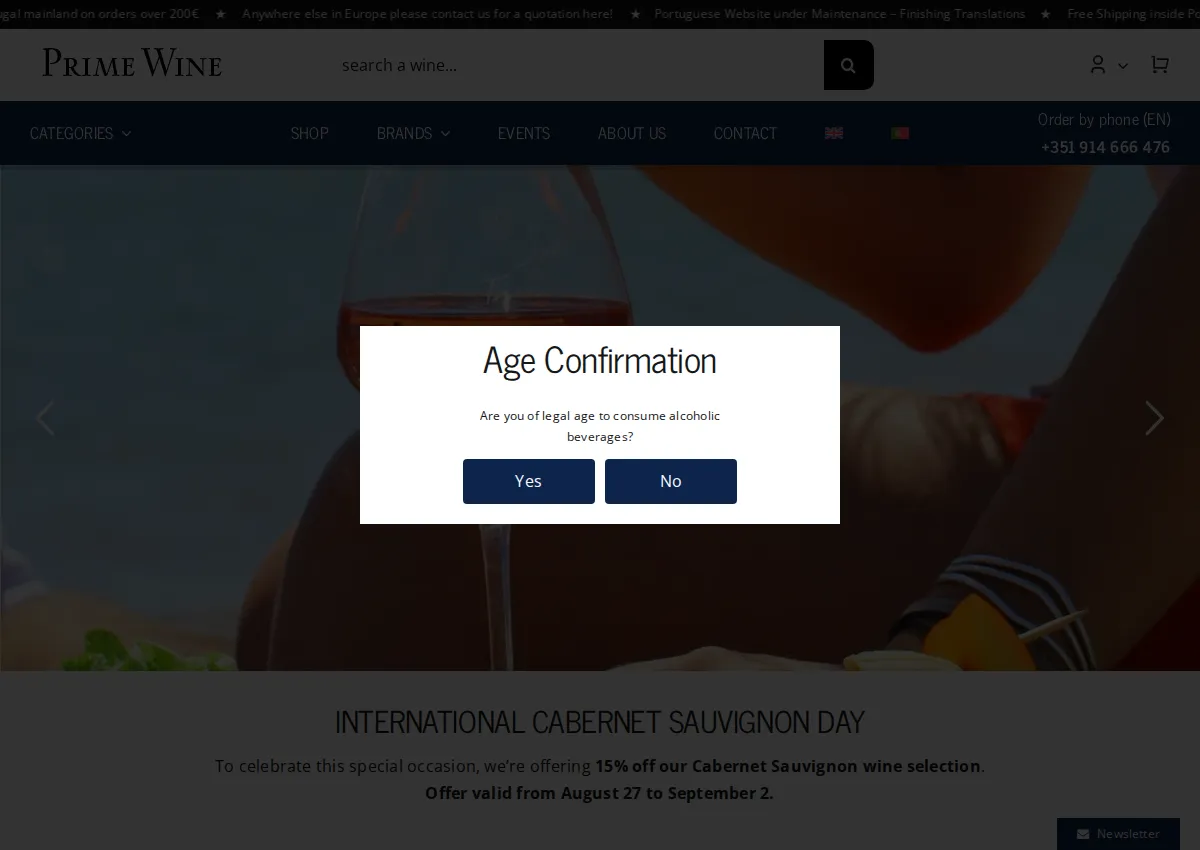 Store homepage