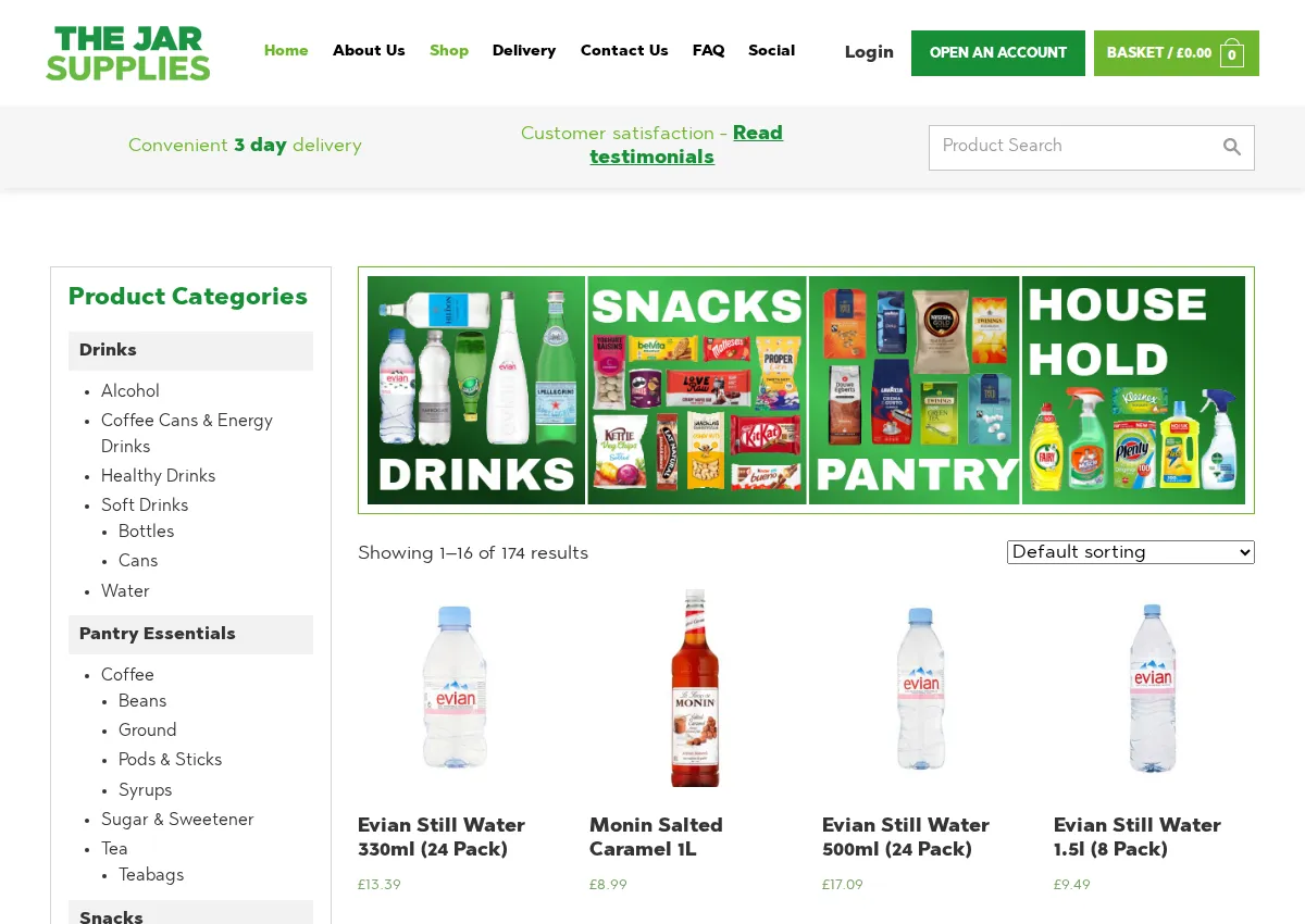 Store homepage