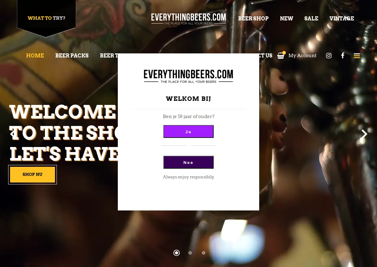 Store homepage