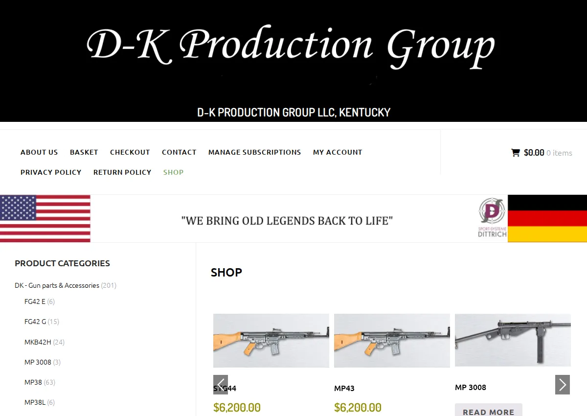Store homepage