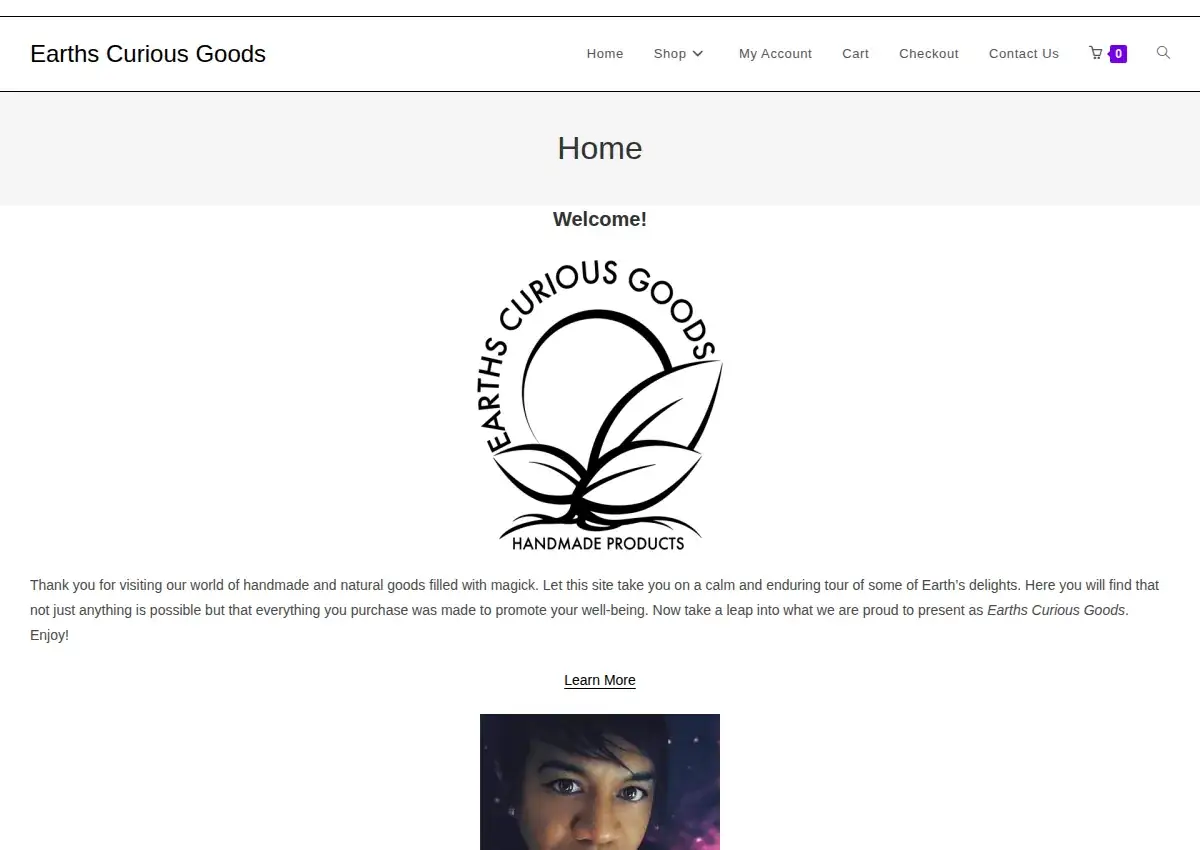 Store homepage