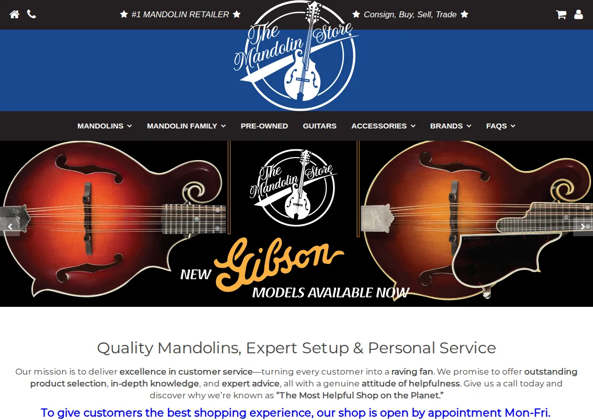 Store homepage